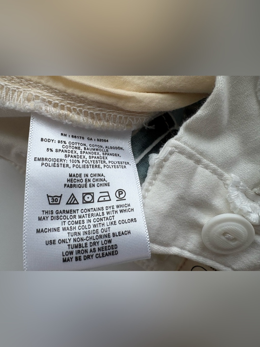 Anthropologie CHINO NWT Embroidered Relaxed Shorts White Size 24 - Picture 9 of 10